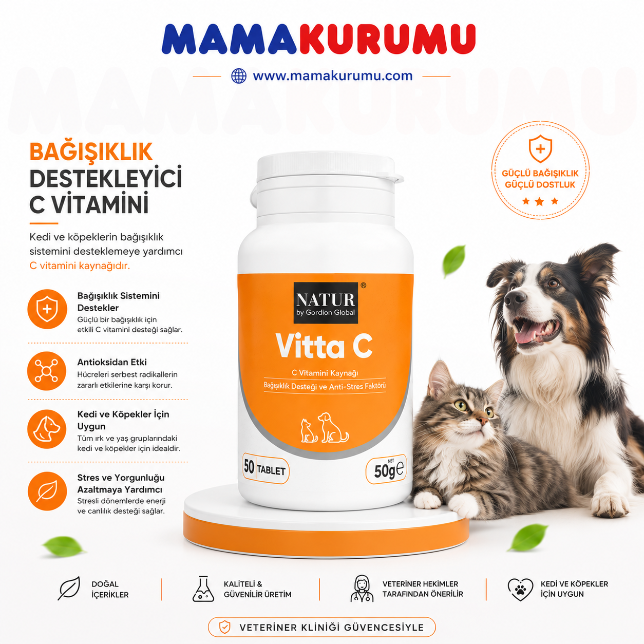 Natur Vitta C Evcil Hayvanlar İçin C Vitamini Takviyesi - Görsel 2