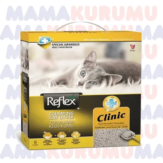 Reflex Box Klinik Kedi Kumu Anti-Bakteriyel, 6 Lt