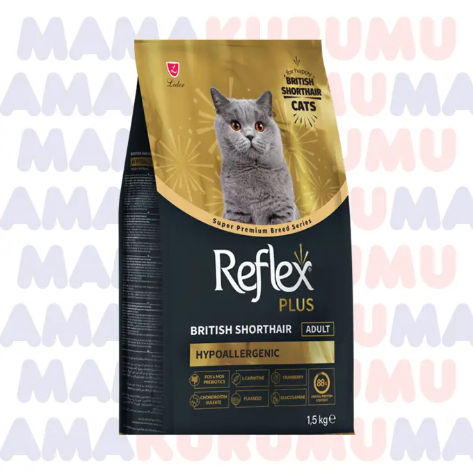 Reflex Plus British Short Hair Yetişkin Kedi Maması, 1.5 Kg
