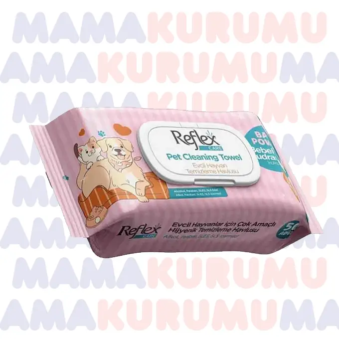 Reflex Kedi ve Köpekler İçin Hijyenik Temizleme Mendili, 10'lu