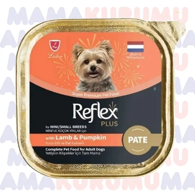 Reflex Plus Pate Kuzu Etli ve Bal Kabaklı Küçük Irk Yetişkin Konserve Köpek Maması