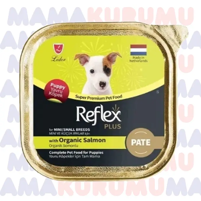 Reflex Plus Puppy Pate Organik Somonlu Küçük Irk Yavru Konserve Köpek Maması