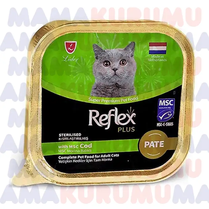 Reflex Kısır Kedi Konserve Maması Morina Balıklı 85gr